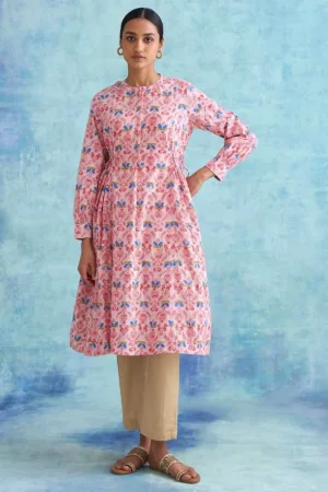 Folksong By W Soft Multicoloured Handblock Print Dress
