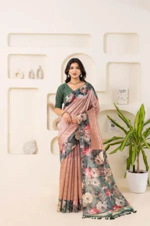 Pankhuri Floral Blush Saree