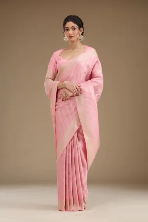 Pink Zariwork Silk Saree