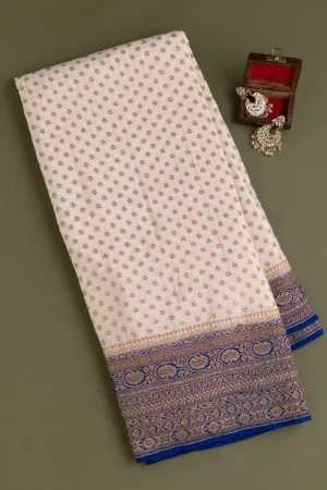 Beige Zariwork Banarasi Saree