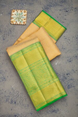 Beige Zariwork Pure Silk Saree
