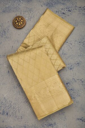 Beige Zariwork Pure Silk Saree