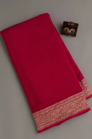 Maroon Zariwork Pure Silk Saree