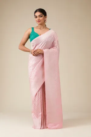 Pink Zariwork Art Silk Saree