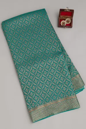 Rama Green Zariwork Pure Silk Saree