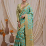 Sea Green Zariwork Art Silk Saree