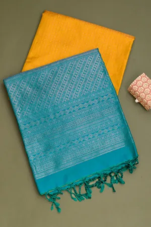 Yellow Zariwork Pure Silk Saree