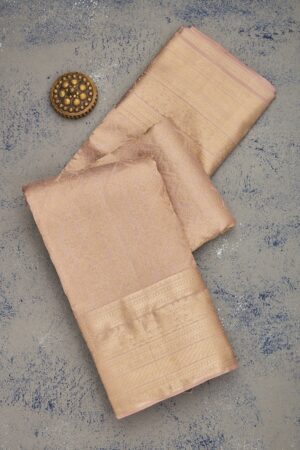 Cream Zariwork Pure Silk Saree