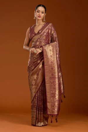 Maroon Zariwork Art Silk Saree