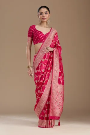 Beige Banarasi Satin Silk_Saree