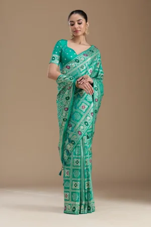 Rama Green Kanjivaram Silk Saree